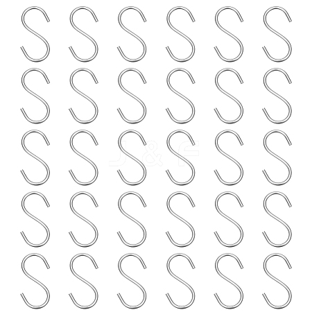 30Pcs 304 Stainless Steel S-shape Hooks STAS-PH0006-71-1