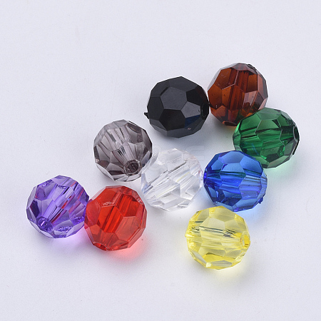 Transparent Acrylic Beads TACR-Q257-6mm-V-1