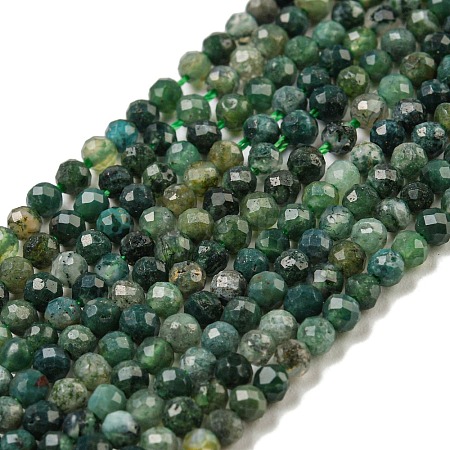 Natural Moss Agate Beads Strands G-K020-3mm-32-1