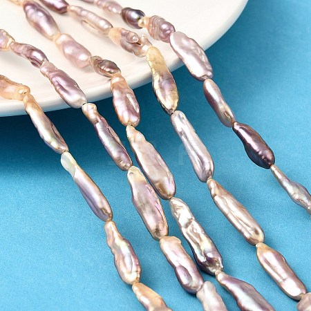 Natural Baroque Keshi Pearl Beads Strands PEAR-B004-04A-02A-1