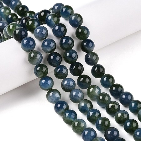 Dyed Natural White Jade Beads Strands G-T138-10mm-210-2-1