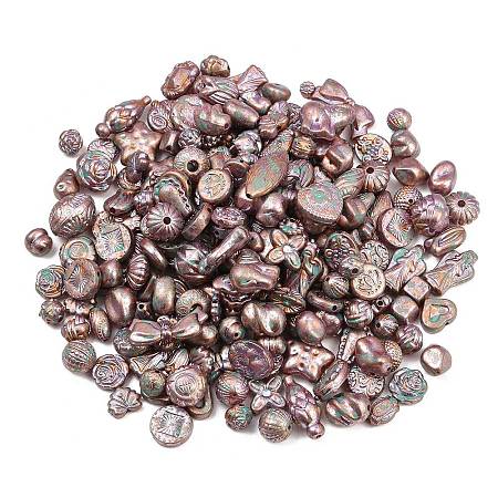 Antiqued Acrylic Beads AC-CBAAA05-01E-1