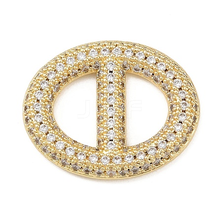 Brass Micro Pave Clear Cubic Zirconia Links Connector Charms LS-KK-K413-04B-G-1