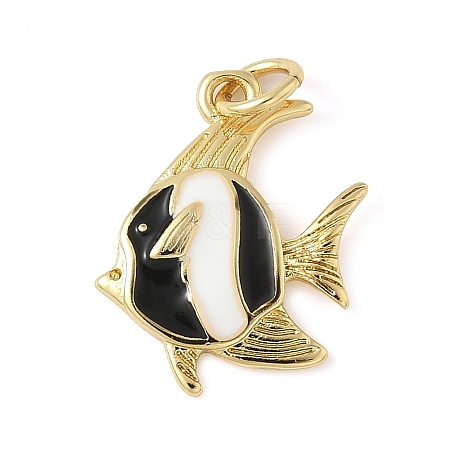 Brass Enamel Pendants KK-C110-22A-01G-1