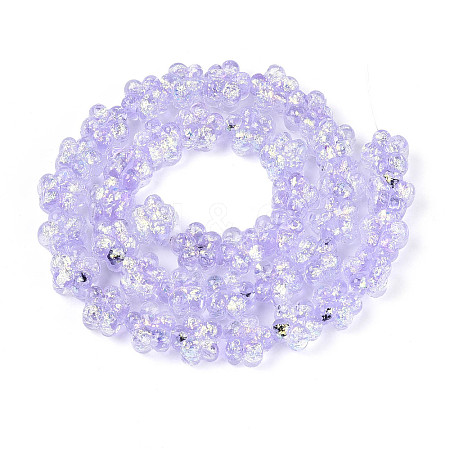 Handmade Foil Lampwork Beads Strands FOIL-T008-06F-1