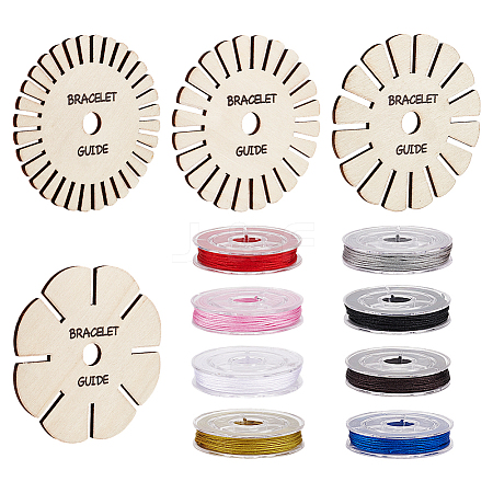 8 Rolls 8 Colors Braided Nylon Cord DIY-FG0006-88-1