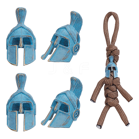 4Pcs Helmet Brass Beads FIND-UN0007-84BL-1