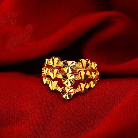 Brass Adjustable Finger Rings FS-WGF67D5-02-1