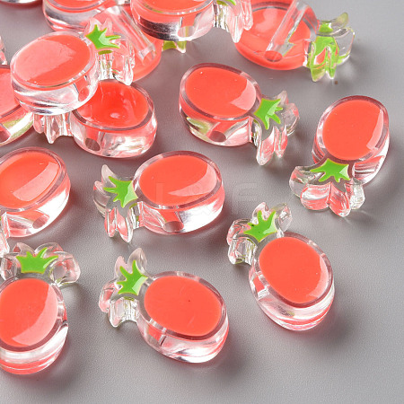 Transparent Enamel Acrylic Beads TACR-S155-002A-1