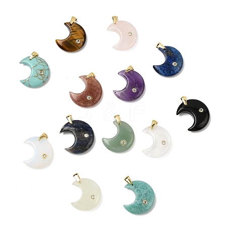 Natural & Synthetic Gemstone Mixed Gemstone Pendants G-A297-02G-1