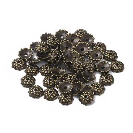 Tibetan Style Alloy Bead Caps MLF1650Y-NF-1