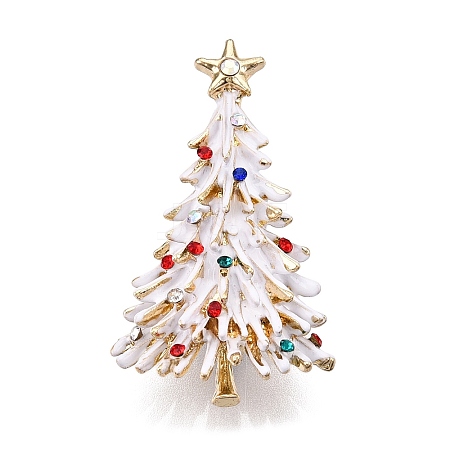 Christmas Tree with Star Enamel Pins JEWB-N001-33G-1