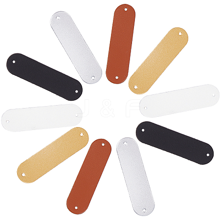 100Pcs 5 Colors Imitation Leather Sew on Patches DIY-GF0005-17-1