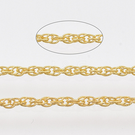 Soldered Brass Coated Iron Rope Chains CH-T002-04G-1