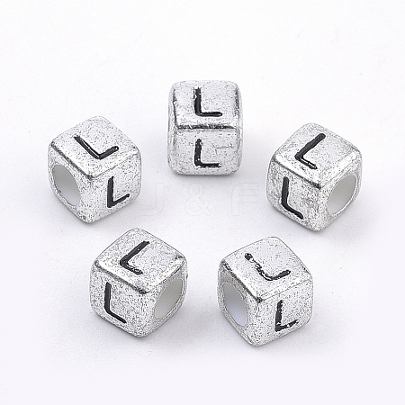 Plated Acrylic Beads X1-PB43C9308-L-1
