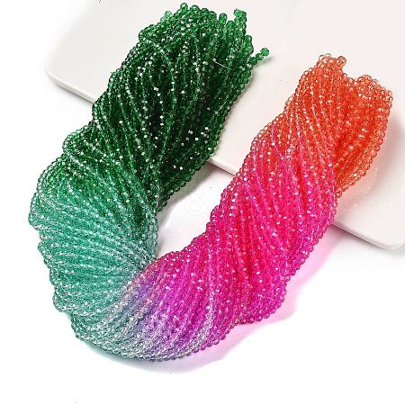 Transparent Painted Glass Beads Strands X1-DGLA-A034-T3mm-A03-1