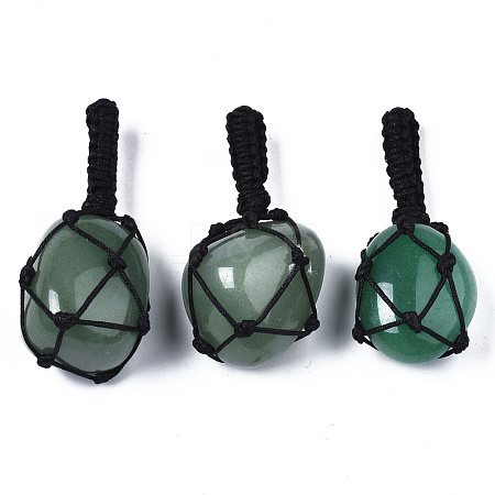 Natural Green Aventurine Pendants G-N0326-93H-1