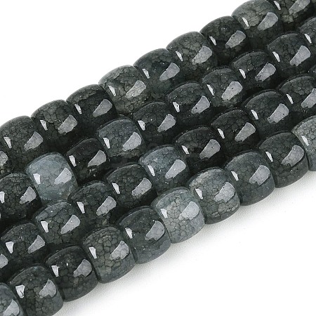 Baking Paint Crackle Glass Beads Strands DGLA-N019-02A-09-1