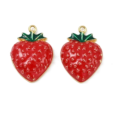 Brass Enamel Pendants KK-R224-14D-G-1