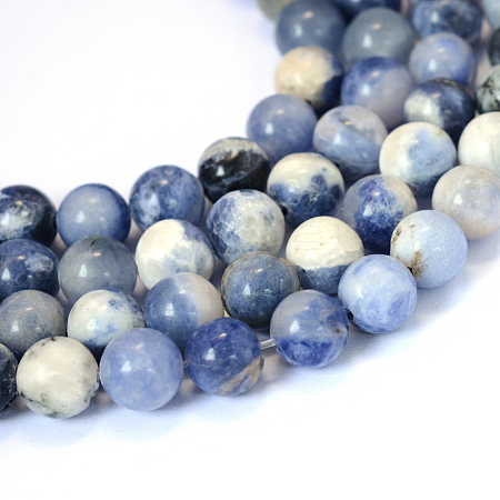 Natural Sodalite Round Bead Strands X-G-E334-6mm-08-1