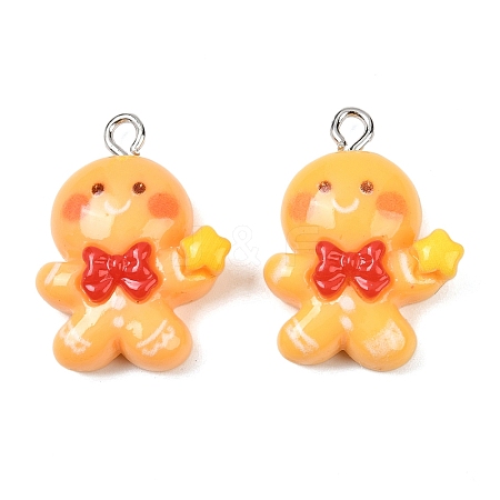 Christmas Opaque Resin Pendants RESI-I350-01B-1