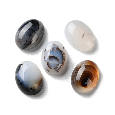 Natural Dendritic Agate Cabochons G-B138-02B-1