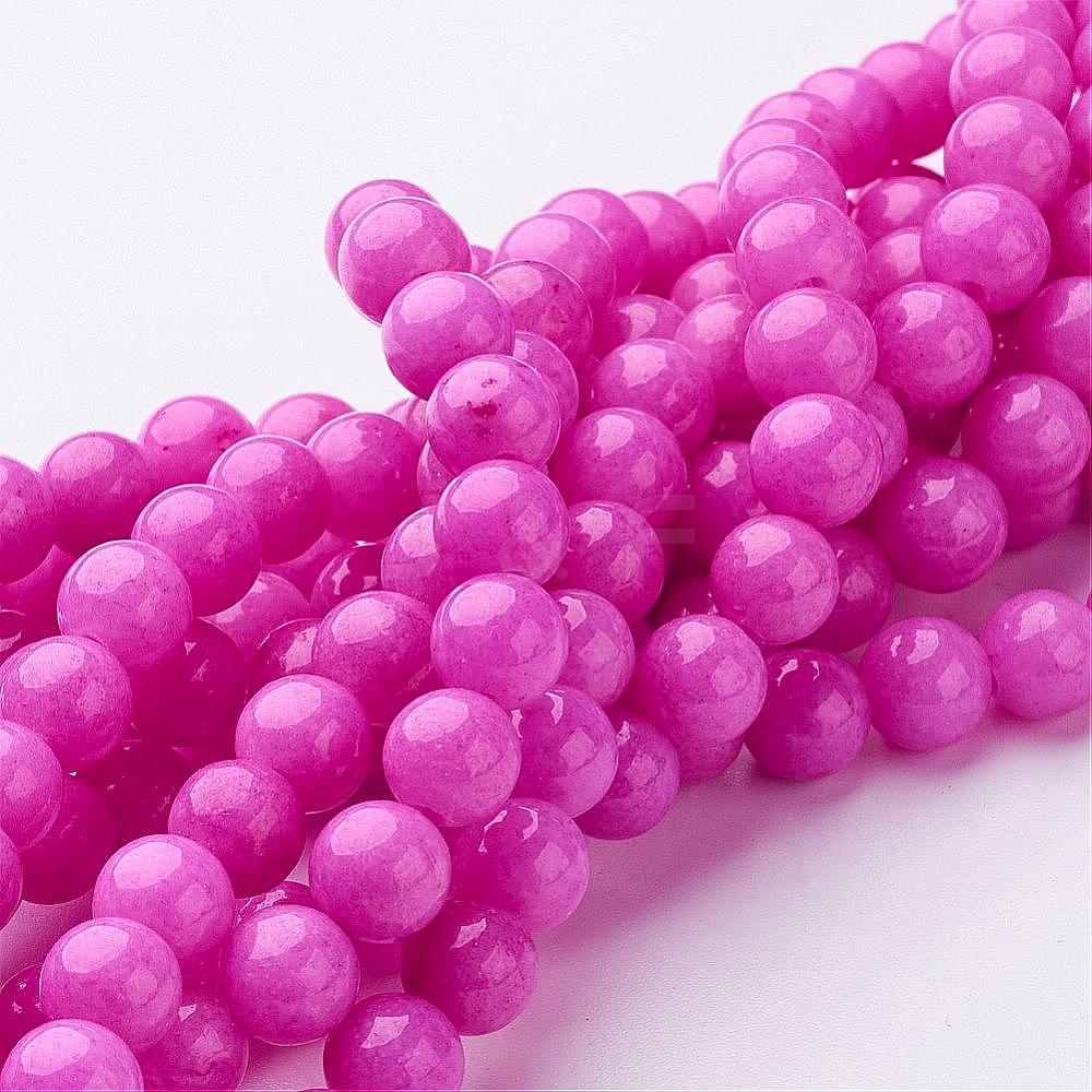 Wholesale Natural Mashan Jade Round Beads Strands - Jewelryandfindings.com