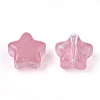 Transparent Spray Painted Glass Beads X-GLAA-N035-01-A03-2