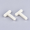 Handmade ABS Plastic Imitation Pearl Woven Beads FIND-T039-18-T-3