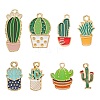16Pcs 8 Style Alloy Enamel Pendants ENAM-FS0001-12-1