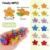48Pcs 12 Styles Frosted Acrylic Pendants PALLOY-TA0002-52-4