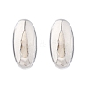 Oval Brass Stud Earrings EJEW-Q015-20B-P-4