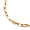 Ion Plating(IP) 304 Stainless Steel Paperclip Chain Bracelet for Women BJEW-G667-05G-2