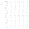 30Pcs Zinc Alloy Wavy Bookmarks FIND-ME0002-19-1