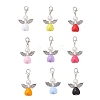 Acrylic Heart Angel Pendant Decorations HJEW-JM04186-S-1