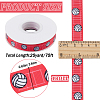 25 Yards Sport Ball Theme Printed Polyester Grosgrain Ribbon OCOR-WH20002-03B-01-2