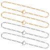 4Pcs 2 Colors 304 Stainless Steel Figaro Chains Necklace NJEW-UN0001-33-1