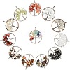 12Pcs 12 Colors Gemstone Pendants G-PH0001-33-WH-1