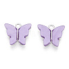 Alloy Acrylic Pendants ENAM-R136-01B-S-2