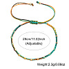 Brass Round Beads Braided Bead Bracelets CX8547-2-5