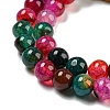 Dyed Natural Agate Beads Strands X-G-R262-8mm-1-4