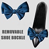 Detachable Ribbon Satin Bowknot Shoe Decoration AJEW-WH0502-33K-1