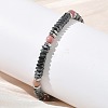 Natural Rodonite & Non-magnetic Synthetic Hematite Beaded Bracelets for Women BJEW-Z148-03P-03-5