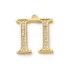 Rack Plating Brass Micro Pave Cubic Zirconia Pendant KK-H449-76G-23-1