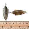 Natural Labradorite Arrowhead Pendants G-Z095-03P-3