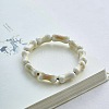 Handmade Porcelain Bone Beaded Stretch Bracelets WG788E8-01-1