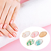 CHGCRAFT 5Pcs 5 Colors Adjustable Resin Platette Rings RJEW-CA0001-07-7