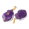 Natural Amethyst Pendants G-P628-05G-04-2