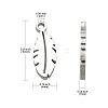 304 Stainless Steel Charms STAS-CJC0008-09P-2