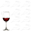 Deer Shape Plastic Wine Glass Charms AJEW-SC0001-63A-1